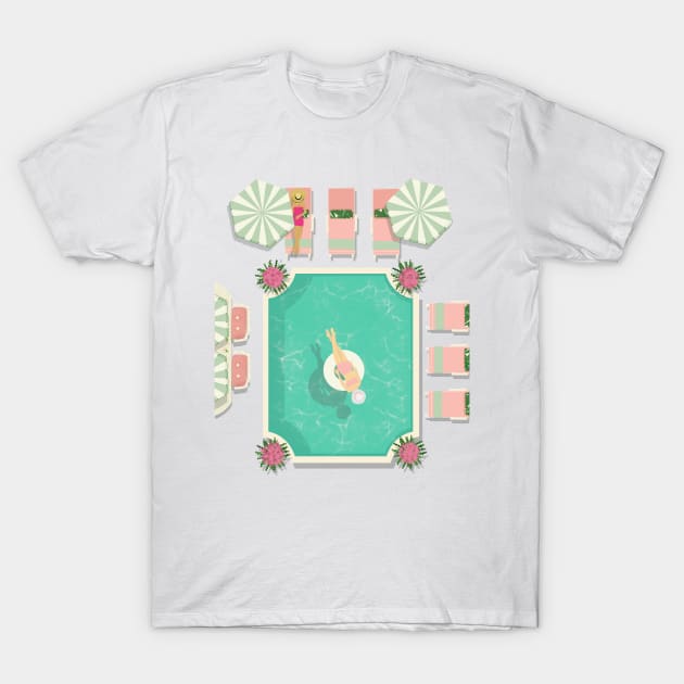 Palm Beach Pool T-Shirt by jenblove